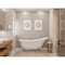 Anzzi Diamante 67.32 in Slipper-Style Acrylic Claw Foot Tub in White FT-CF131LXFT-CH - alternate 6